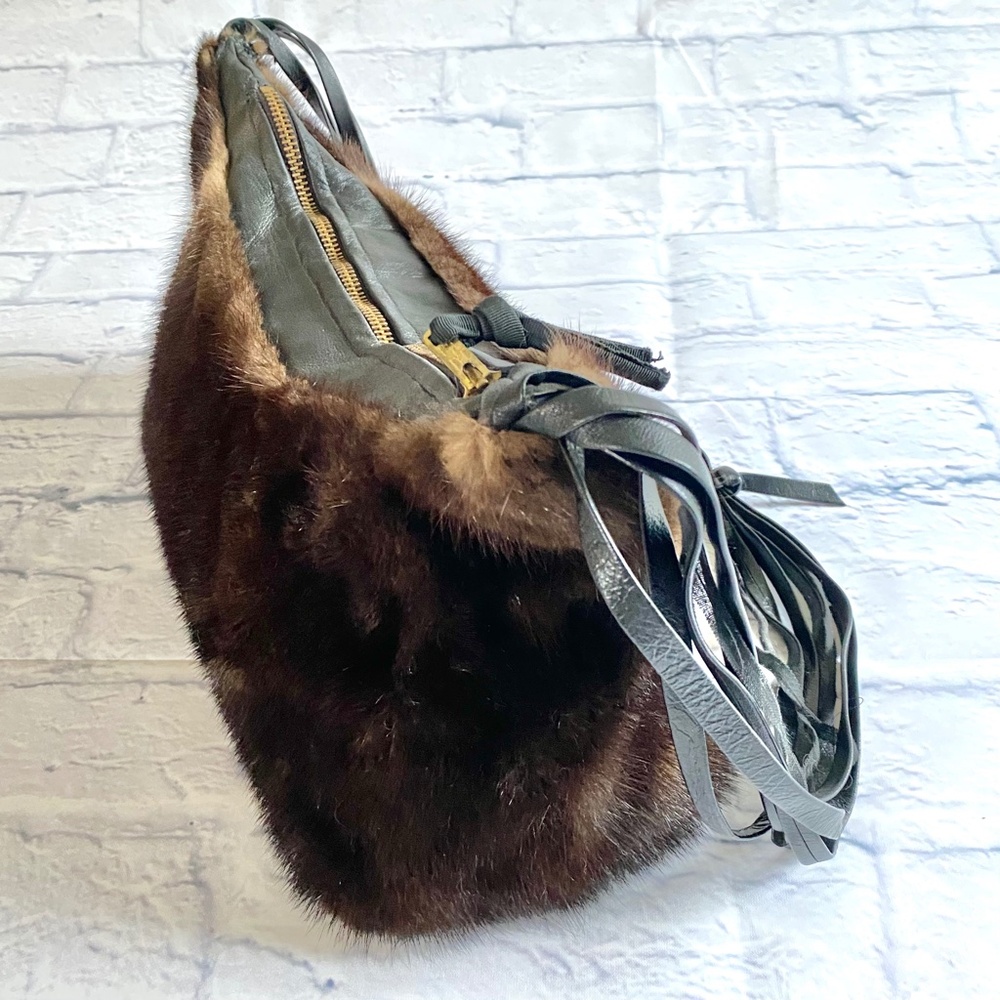 VINTAGE Bob Greene For Irene of New York REAL MINK HANDBAG - Picture 5 of 7